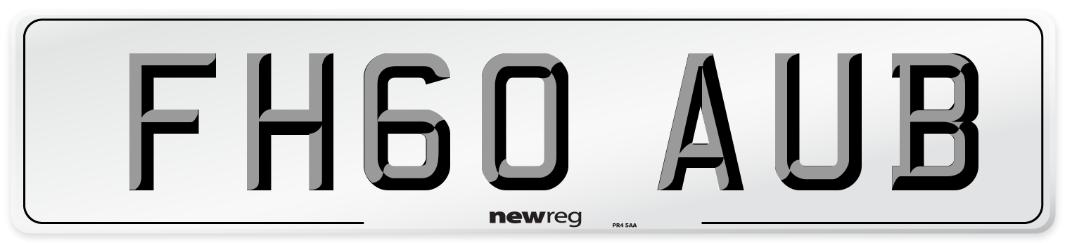 FH60 AUB Number Plate from New Reg